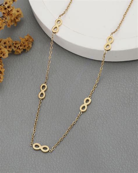 Gold Plated Multiple Infinity Necklace – Carlton London Online
