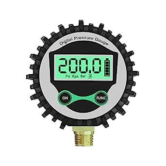 Digital Pressure Gauge 1/4" NPT Thread 0-200 PSI Multi Units Used for ...