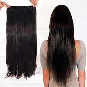 AASA Full Head Synthetic Fibre Clip in Hair Extensions for Girls and ...