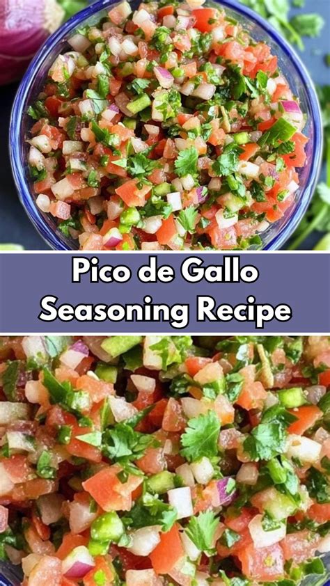 Pico de Gallo Seasoning Recipe - Easy homemade recipes
