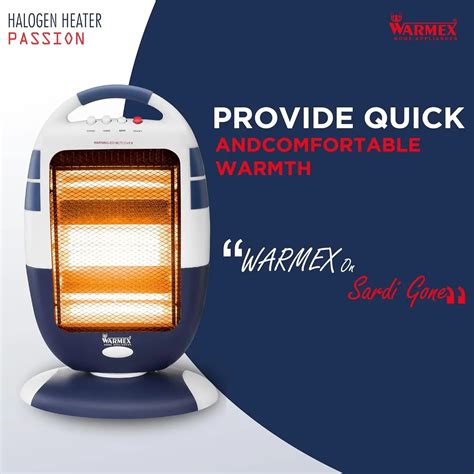 Warmex 400/800/1200 Watts Halogen Room Heater PASSION warmexhomeappliances2