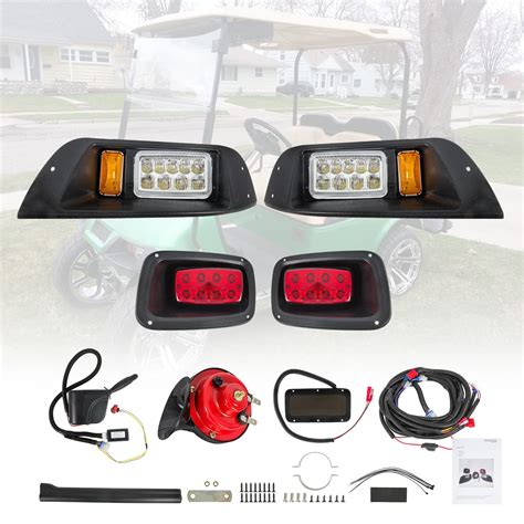 Buy RANSOTO Golf Cart LED Headlight and Tail Light Kit with Turn ...
