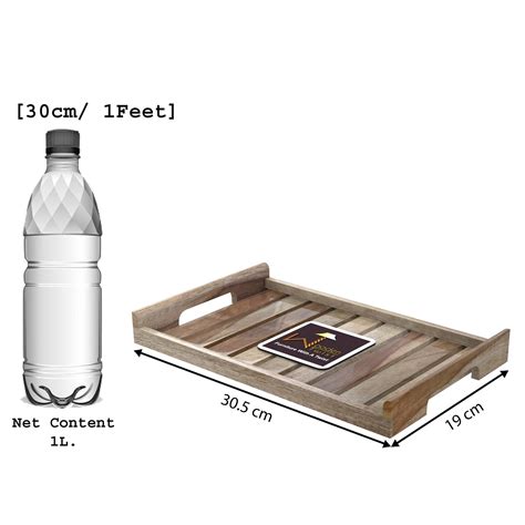 Buy Classic Teak Wood Serving Tray Online at woodentwist – WoodenTwist