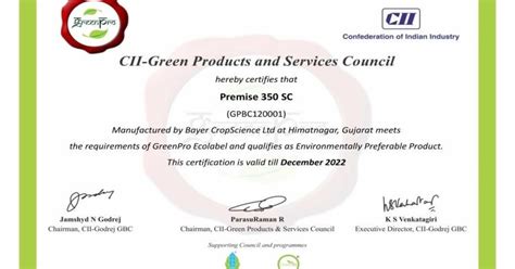 Bayer’s Premise® receives GreenPro certification from IGBC | Bayer India