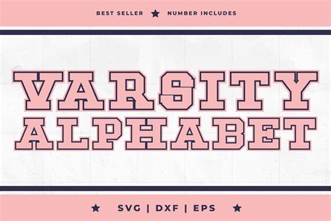 Modern Varsity Font SVG, Modern Fonts, Varsity Jacket, Varsity Letters, College Font, Varsity ...