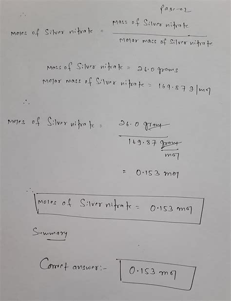 Silver Nitrate Molar Mass