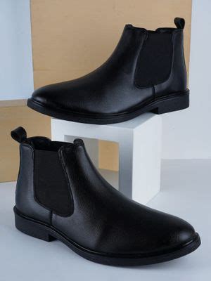 Buy Carlton London Black Solid Chelsea Boots Online
