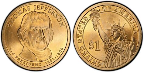 (2007) $1 Missing Edge Lettering Thomas Jefferson - Satin Finish ...