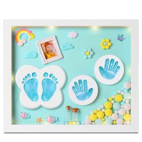 VISMIINTREND LED Baby Handprint Footprint Frame Kit |NO Mold| Baby ...