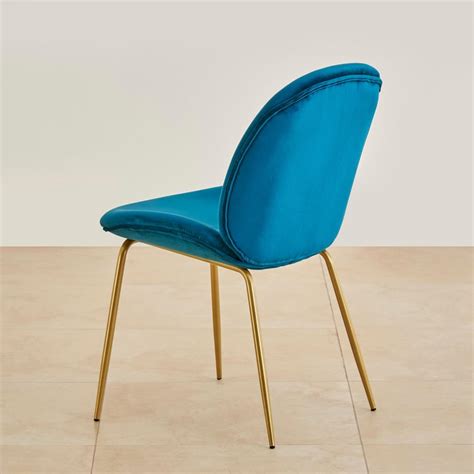 Buy Velvetica Set of 2 Velvet Dining Chairs - Teal from Home Centre at ...