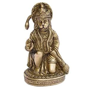 Buy Pink PeonyHindu God Hanuman Brass Sculpture in Sitting Posture ...
