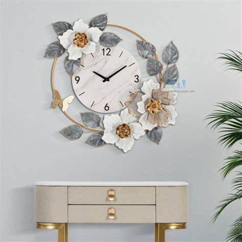 Modern Trendy Large Metal+Glass+Wooden Wall Clocks