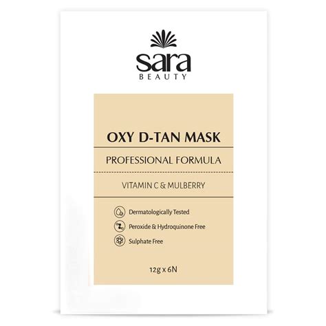 SARA Professional Oxy D-Tan® Mask For Instant Tan Removal (6 Sachets x ...