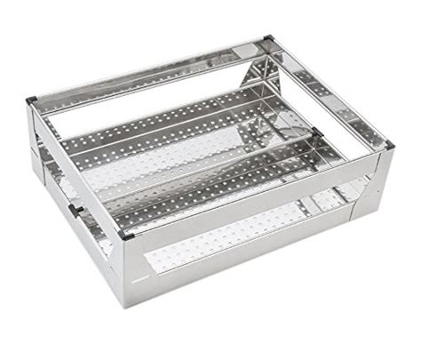 Glossy Stainless Steel Perforated Sheet Basket, Partition, (W21 x D20 X ...