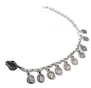 Buy GURJARI Black Oxidised Silver Leaf Pressing Nath for Women at Amazon.in