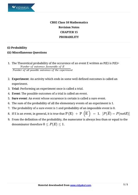 Image result for Class 10 Maths Probability CBSE