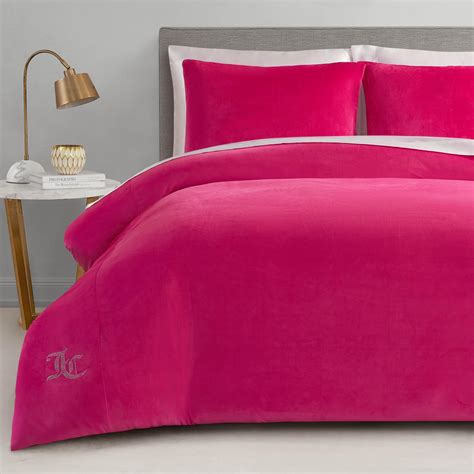 Amazon.com: Juicy Couture Hot Pink Velour Twin/Twin XL Comforter Set ...