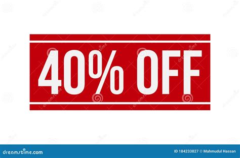 40 Off Rubber Stamp. Red 40 Off Rubber Grunge Stamp Seal Vector ...