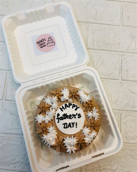 Father's Day Brown Floral Bento Cake – Bento Cakes Noida