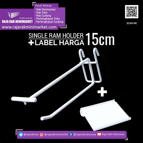 SINGLE RAM HOLDER 15CM / 10 PCS + LABEL HARGA 6CM | RAK MINIMARKET TOKO ...
