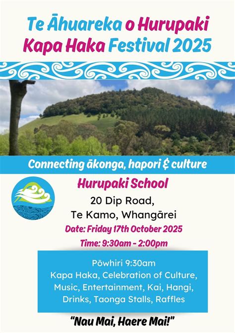Te Āhuareka o Hurupaki Kapa Haka Festival 2025, 20 Dip Road, Kamo ...