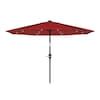 Nature Spring 10-ft Steel Red Push-button Tilt Market Patio Umbrella ...