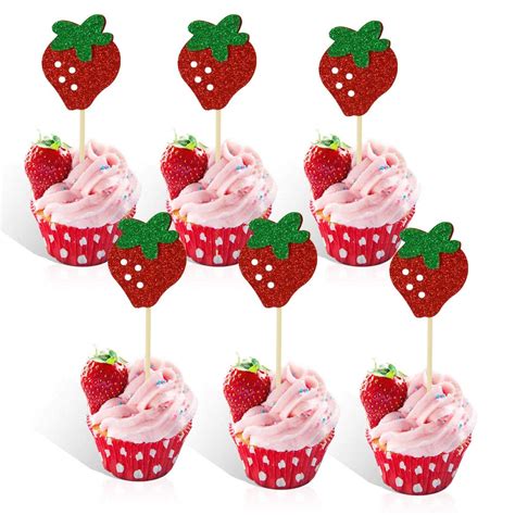 Strawberry Cupcake Topper