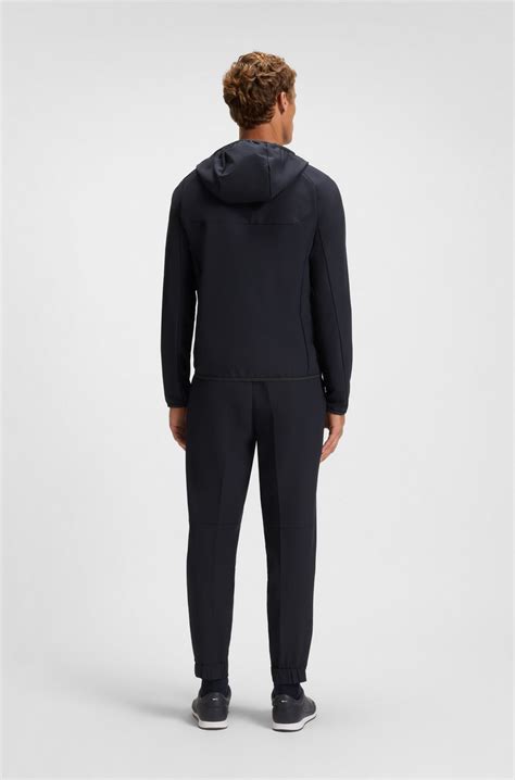 BOSS - Water-repellent jacket with four-way stretch - Dark Blue