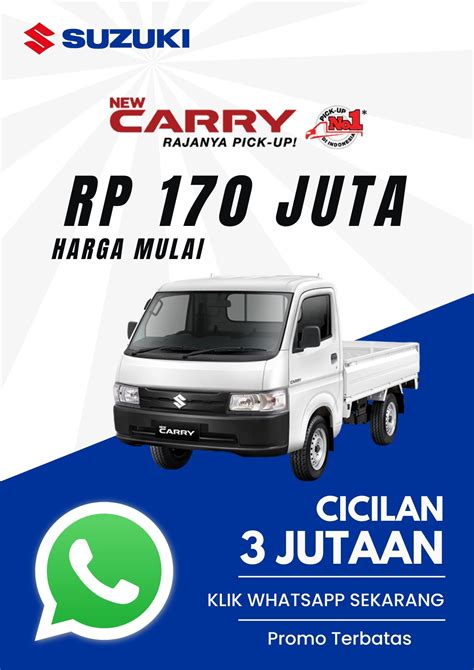 Harga Suzuki Carry Pick Up 2025 dan Spesifikasi Lengkapnya Disini - Suzuki Depok