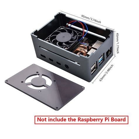 Buy GeeekPi Metal Case for Raspberry Pi 4, Pi 4 Case with Ultra Thin ...