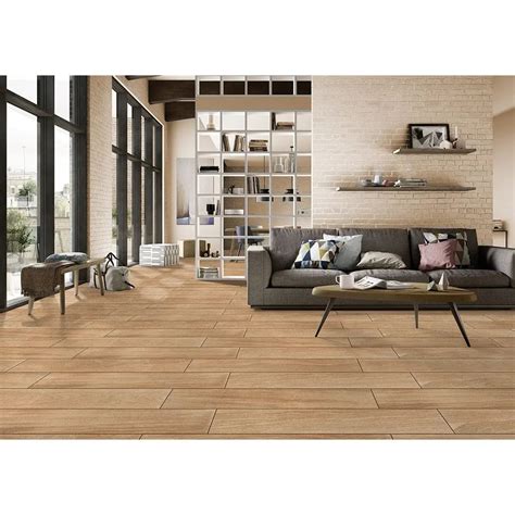 Brown Living Room Floor Tiles