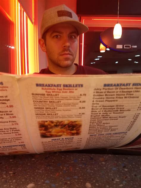 Menu at Zorba's Coney Island restaurant, Riverview, Fort St