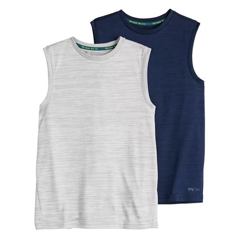 Boys 8-20 Tek Gear® Dry Tek 2-Pack Muscle Tank