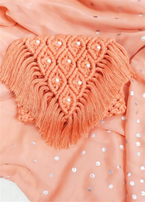 Get Pearl Embellished Macramé Ethnic Clutch at ₹ 800 | LBB Shop
