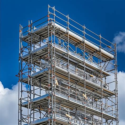 Scaffold tower providing elevated work platforms | Premium AI-generated ...
