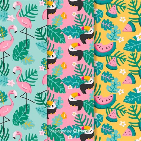 Colorful summer element pattern | Free Vector