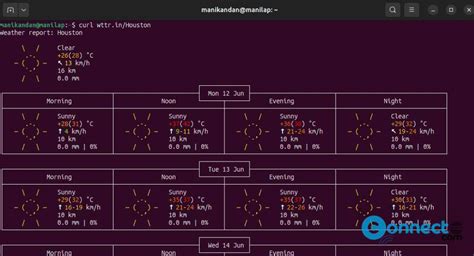 Forecast Weather Wttr in Python 的图像结果