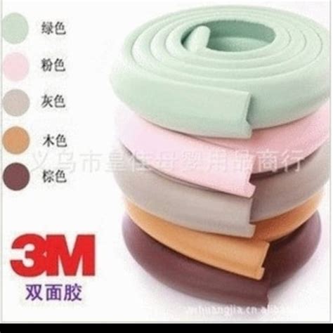 Jual Pengaman Sudut Siku Meja Tebal Perekat 3M pelindung karet anak ...