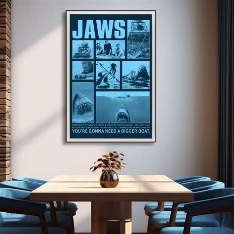 Jaws Poster, Steven Spielberg Film Poster, Vintage Jaws Film Poster ...