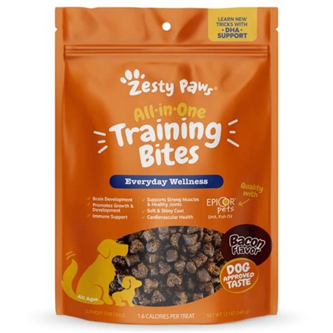 Zesty Paws All-In-One Training Bites for Dogs Bacon -- 8 oz - Vitacost