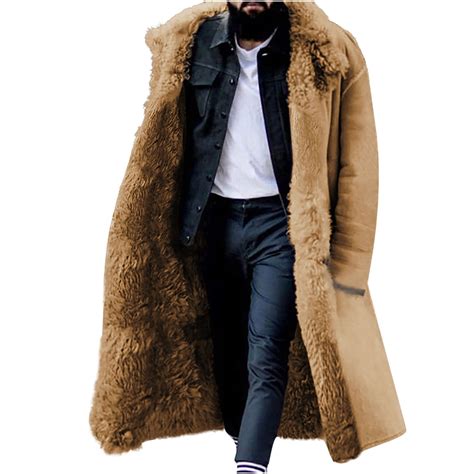 Aloohaidyvio George Mens Luxury Full Length Trench Coat Long Wool ...