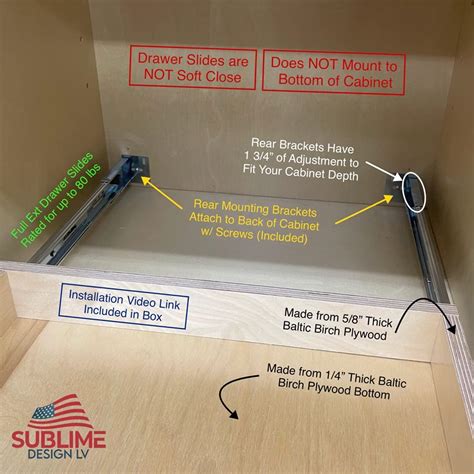 Buy Sublime Design | Pull Out Tray | Side Mount | Baltic Birch Drawer ...