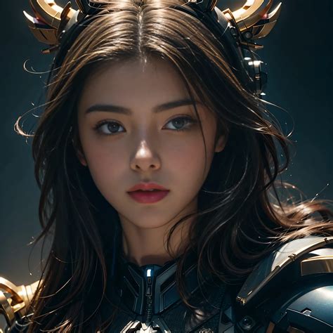 A woman in armor with horns and a helmet on - SeaArt AI