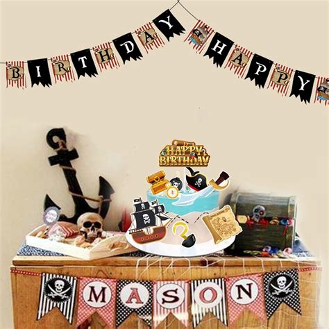 JUYRLE Pirate Cake Topper- Nautical Sail Ship Birthday Cake India | Ubuy
