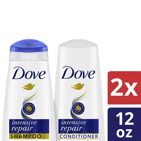 Dove Intensive Repair Strengthening Shampoo and Conditioner, 12 oz 2 ...