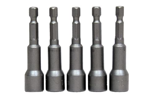 Jon Bhandari Tools 5pcs 10mm Magnetic Nut Driver Bit Set – 65mm Long ...