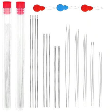 9/10/15/28 Pcs Beading Needles Set Include Long Straight Beading Thread ...
