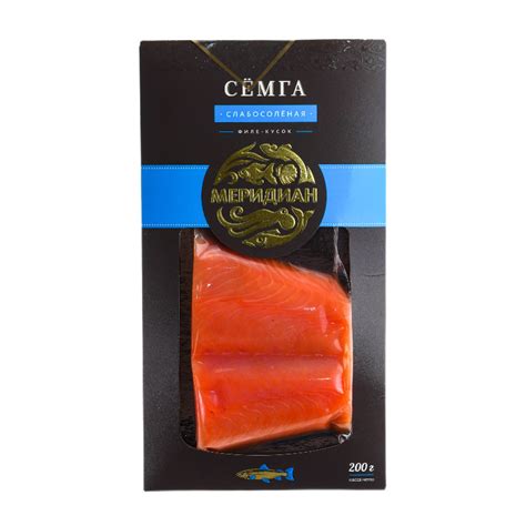 Семга Меридиан с/с филе-кусок 200гр в/у (Ресей/Россия) купить оптом ...