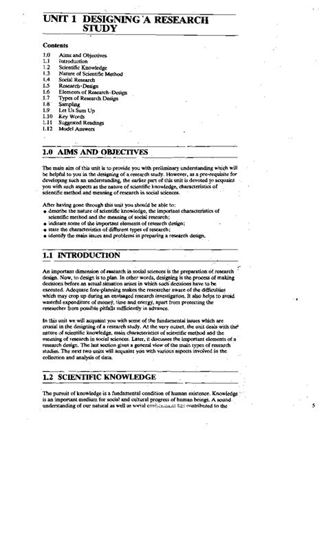 Unit-1 - designing a research study - UNIT 1 DESIGNING 'A RESEARCH ...