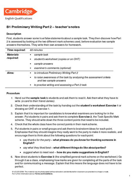 Image result for ESOL B2 Writing Sample for Part 1
